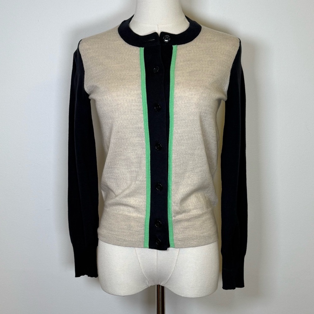 J.Crew Cotton Merino Wool Blend Crewneck Cardigan Sweater Women’s Size XXS - Picture 2 of 10